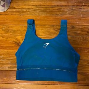 Gym shark sports bra teal small